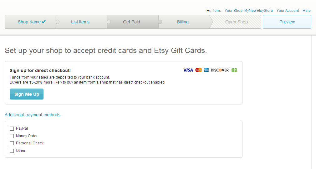 Choosing Payment Options For An Etsy Store
