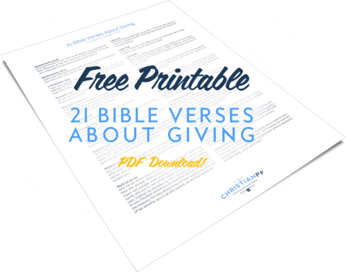 FREE Printable!! 21 Bible Verses about giving free PDF download