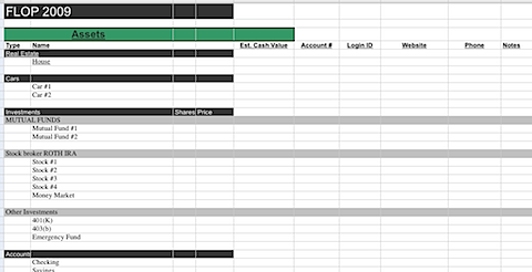 FLOP printable balance sheet