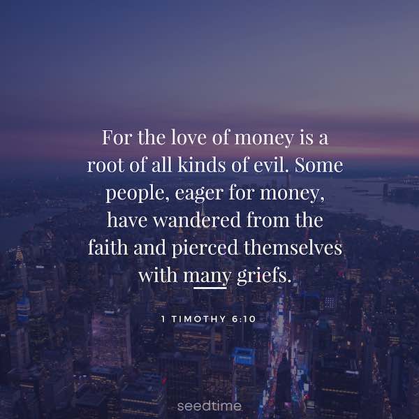 the love of money is a root of all evil